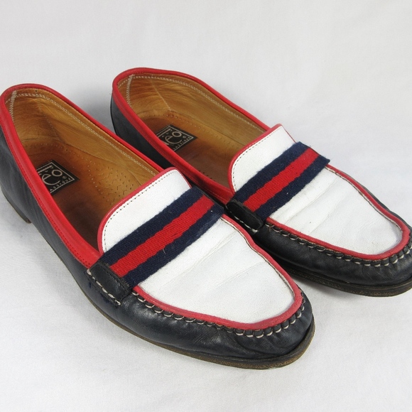 Neoclassics Shoes - Vintage Leather Loafers Patriotic July Fourth Shoe